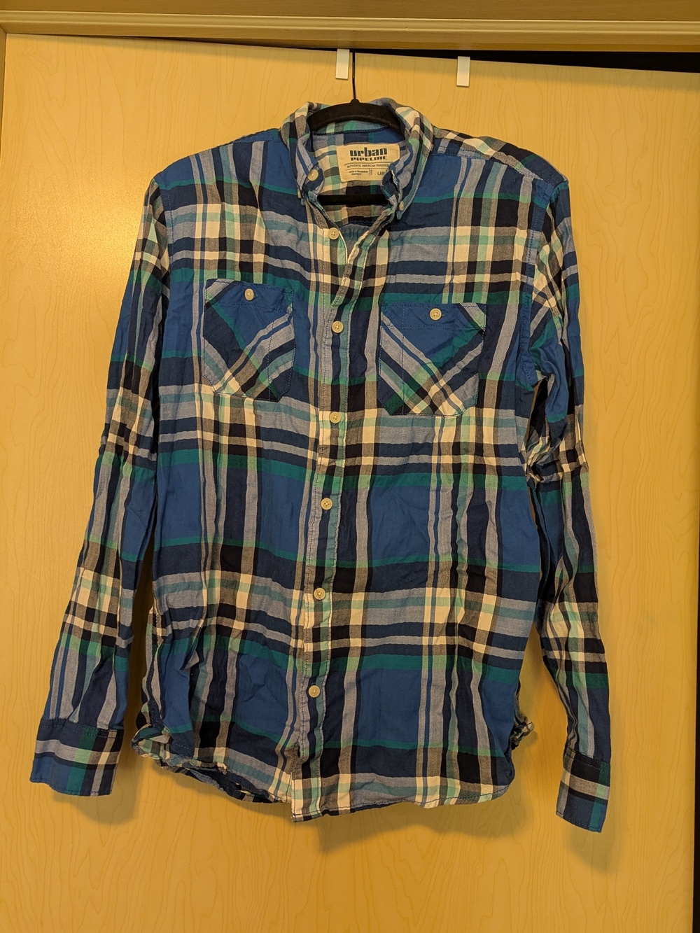 Urban Pipeline Blue Plaid Button-Up Shirt